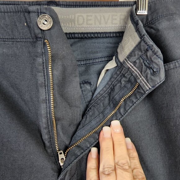 Denver Hayes Men's Stretch 5 Pocket Athletic Chinos Brushed Blue 36x30 - Picture 3 of 12